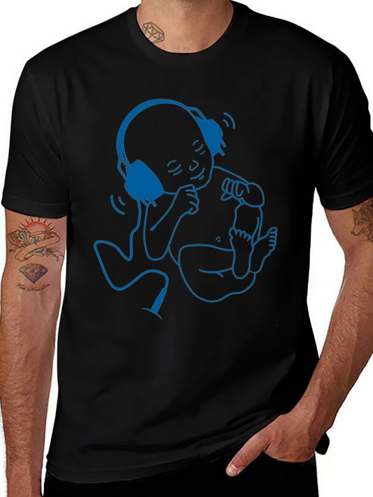 Cool Baby DJ Graphic Tee - Black Cotton T-Shirt