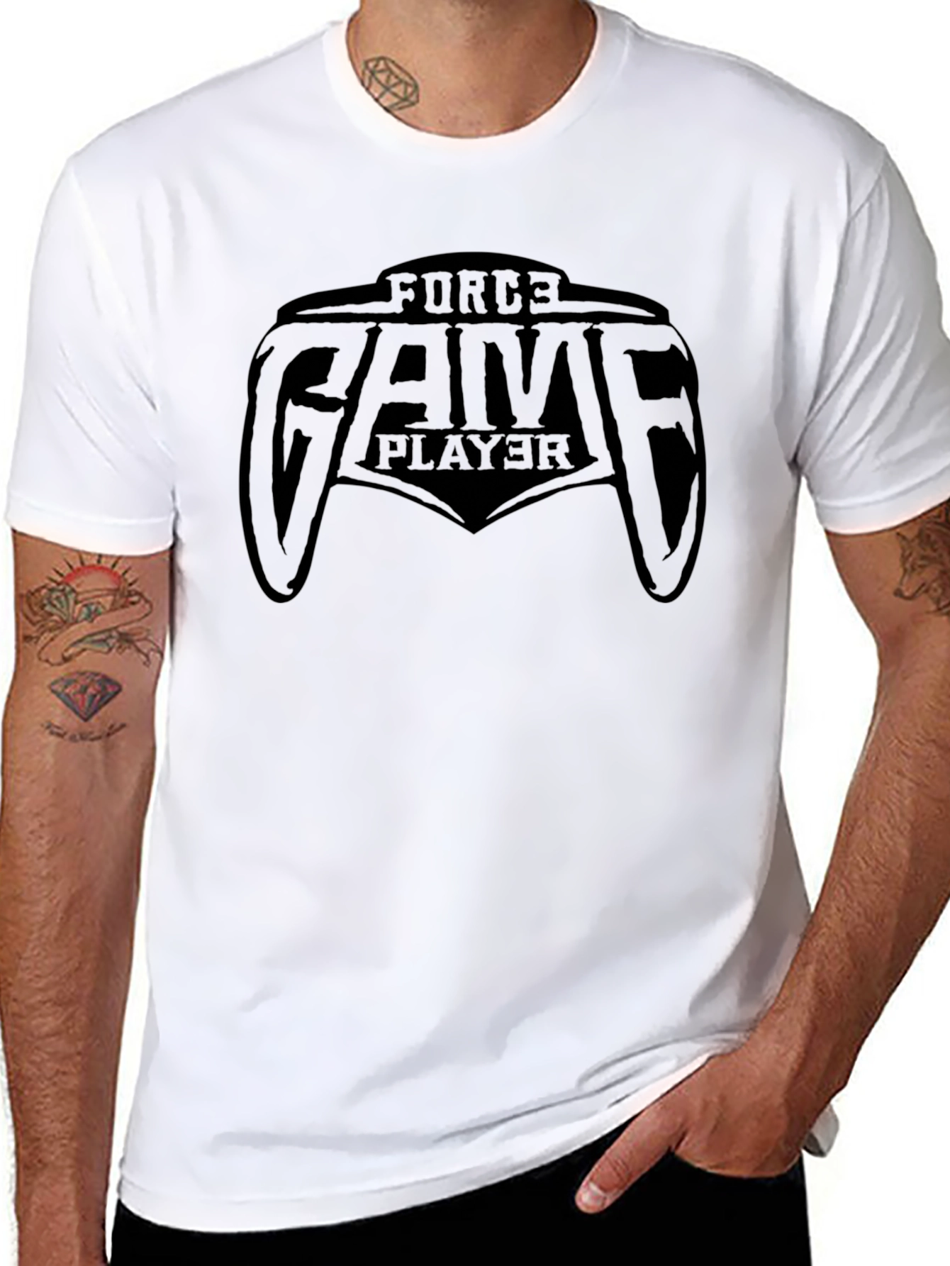 Force Game Player Black T-Shirt