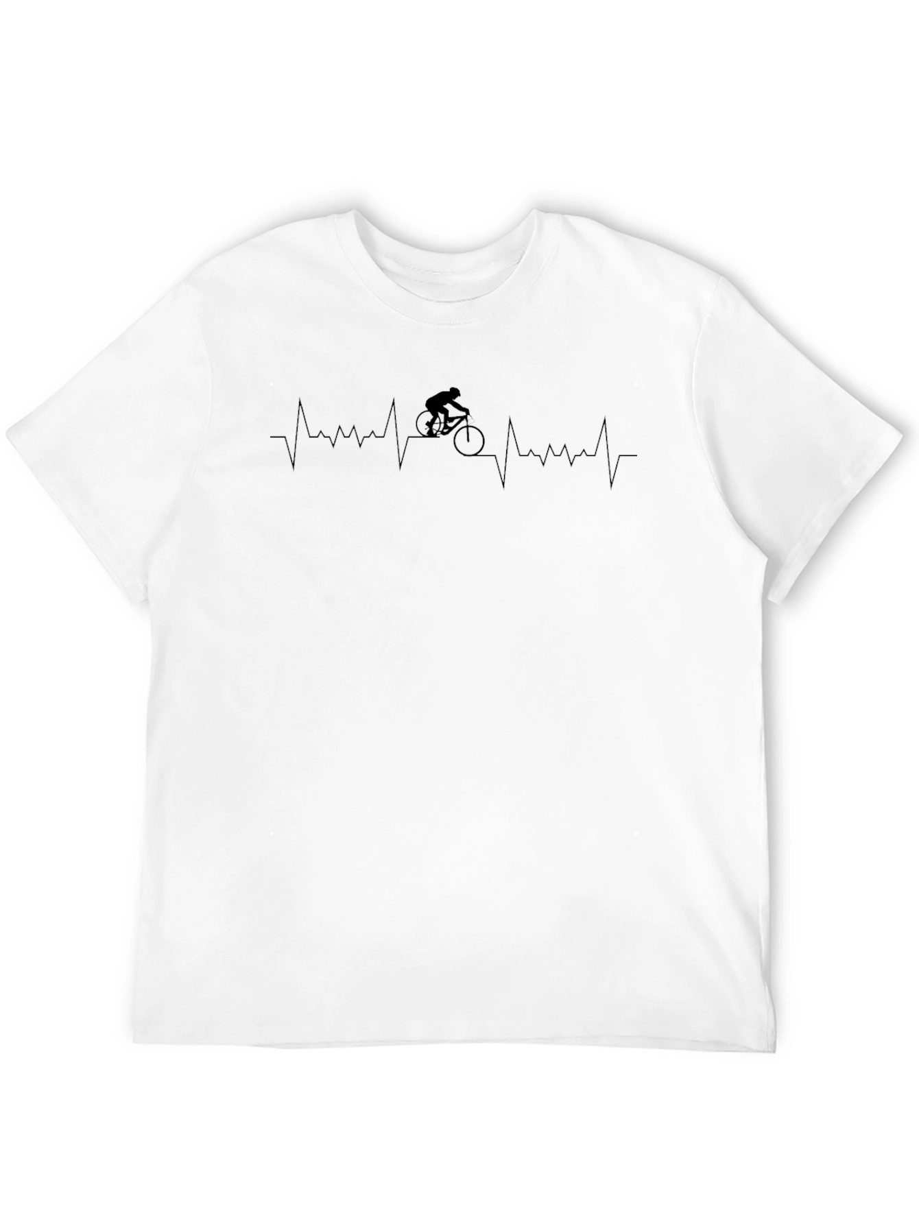 Cycling Heartbeat T-Shirt - Black