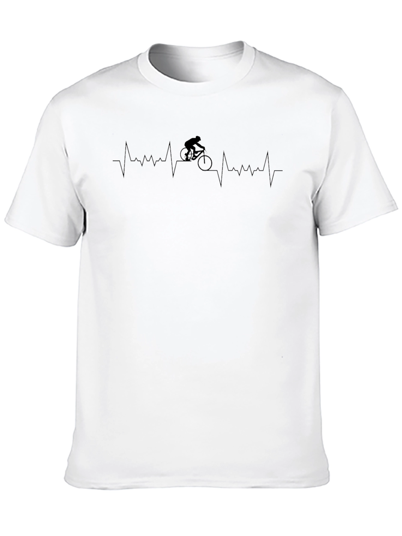 Cycling Heartbeat T-Shirt - Black