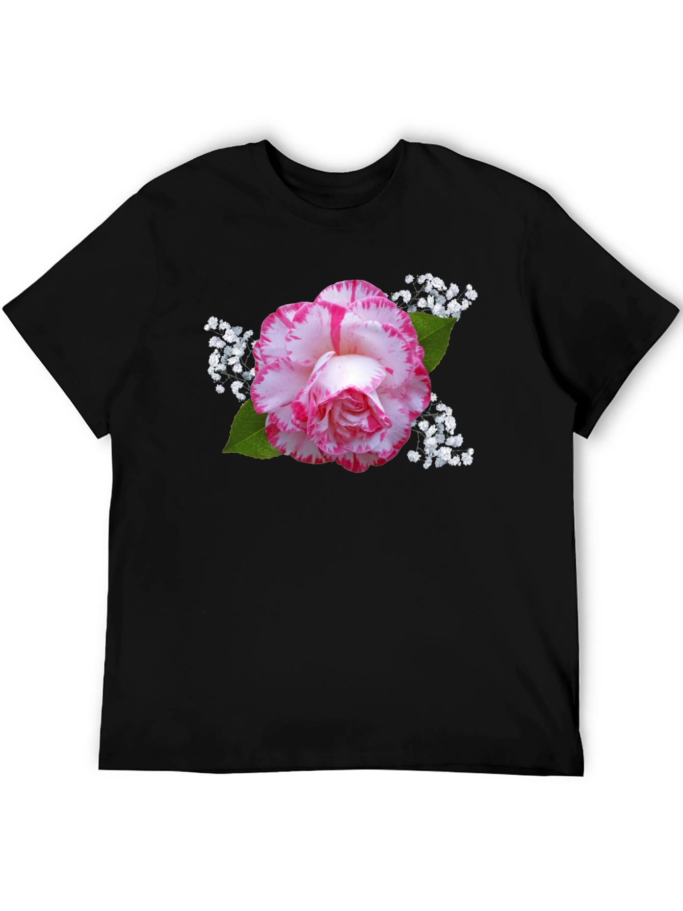 Floral Print Black T-Shirt - Stylish & Unique