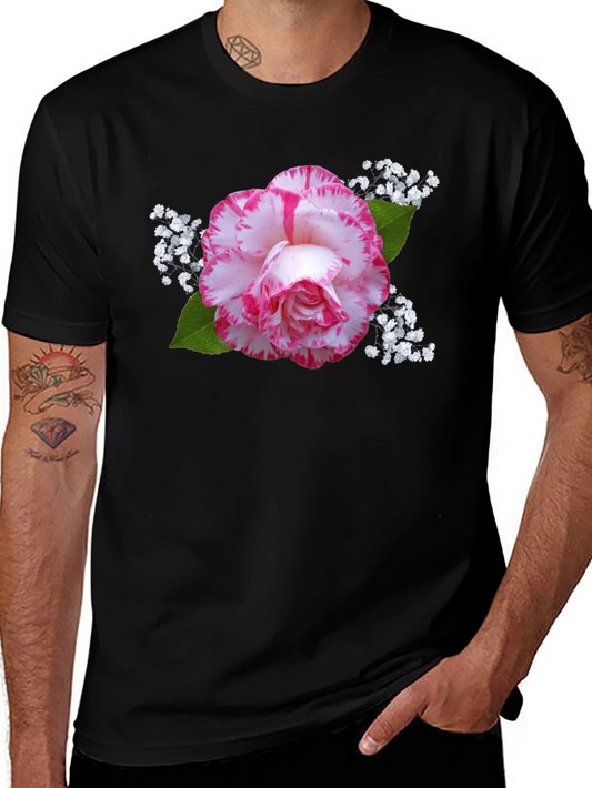 Floral Print Black T-Shirt - Stylish & Unique