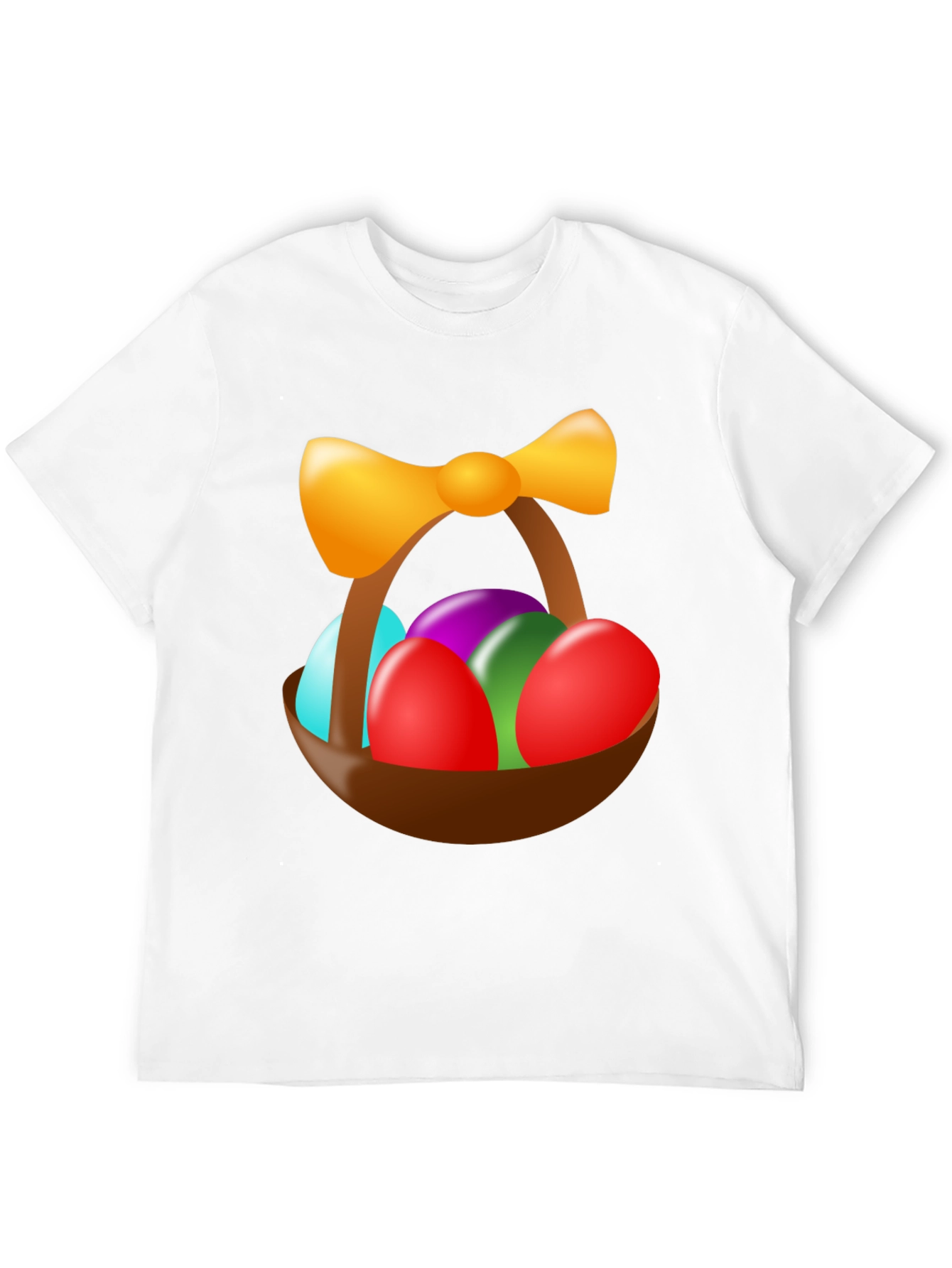 Easter Egg Basket Graphic Tee - Festive Holiday Shirt