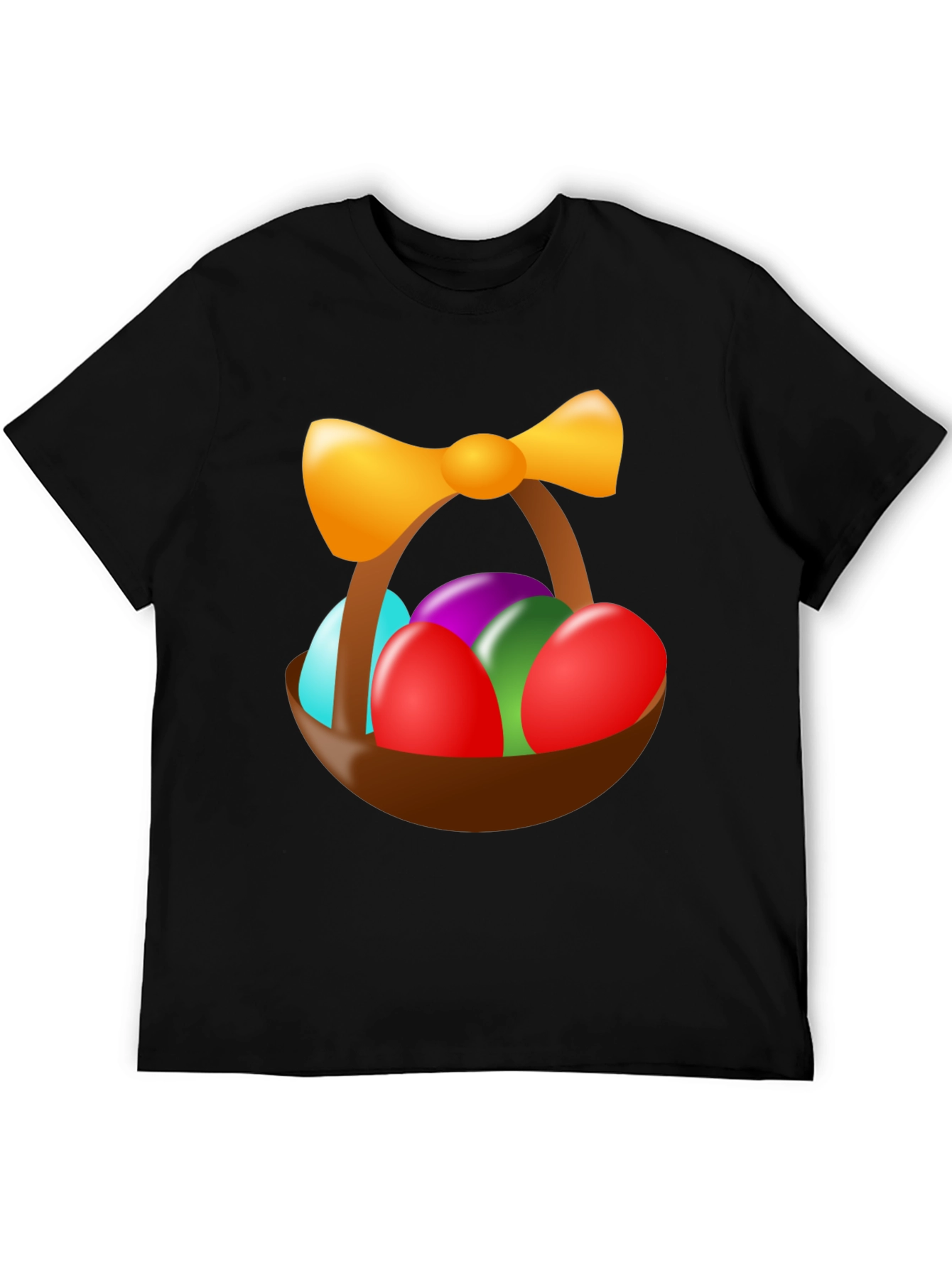 Easter Egg Basket Graphic Tee - Festive Holiday Shirt
