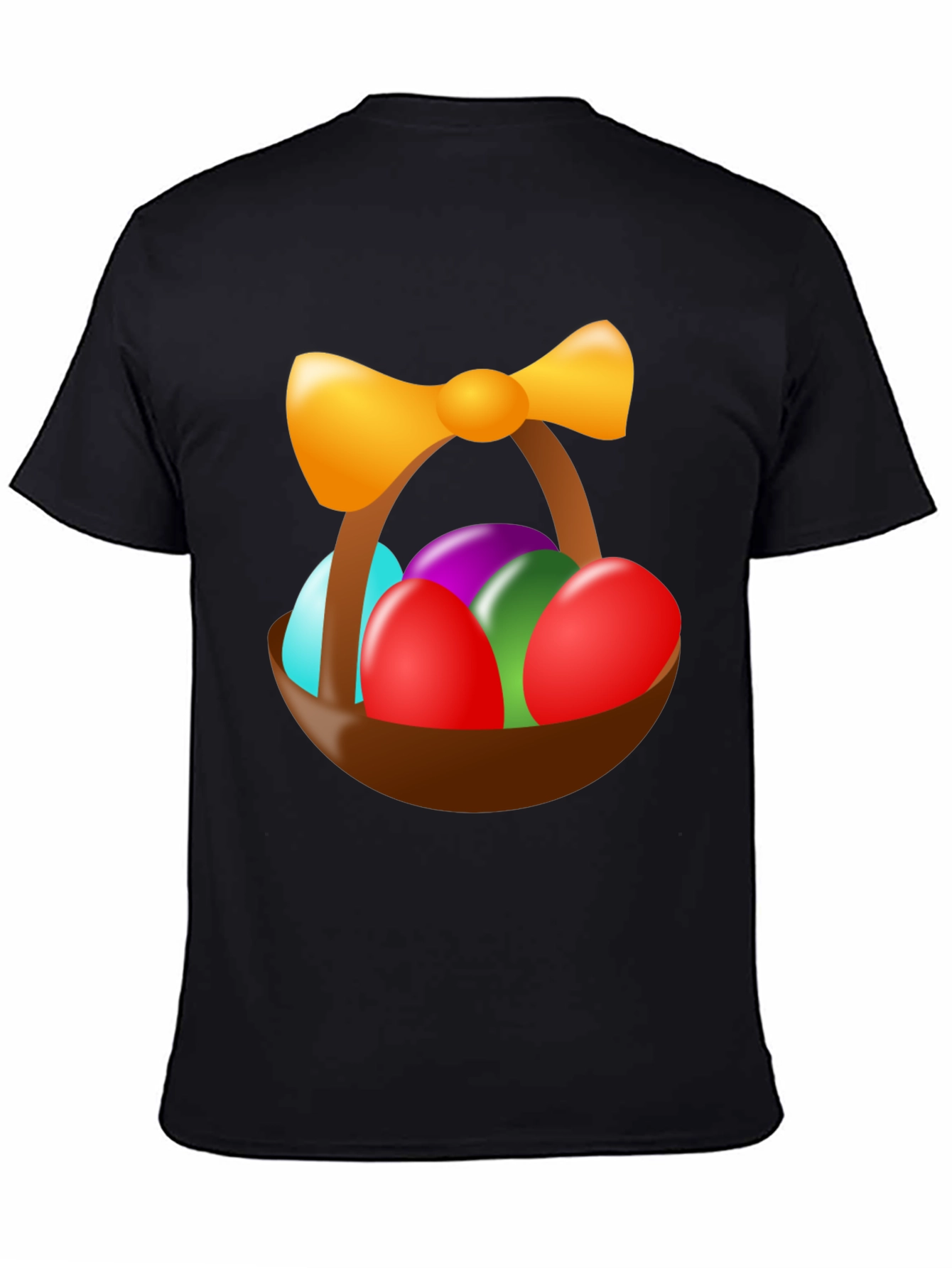 Easter Egg Basket Graphic Tee - Festive Holiday Shirt