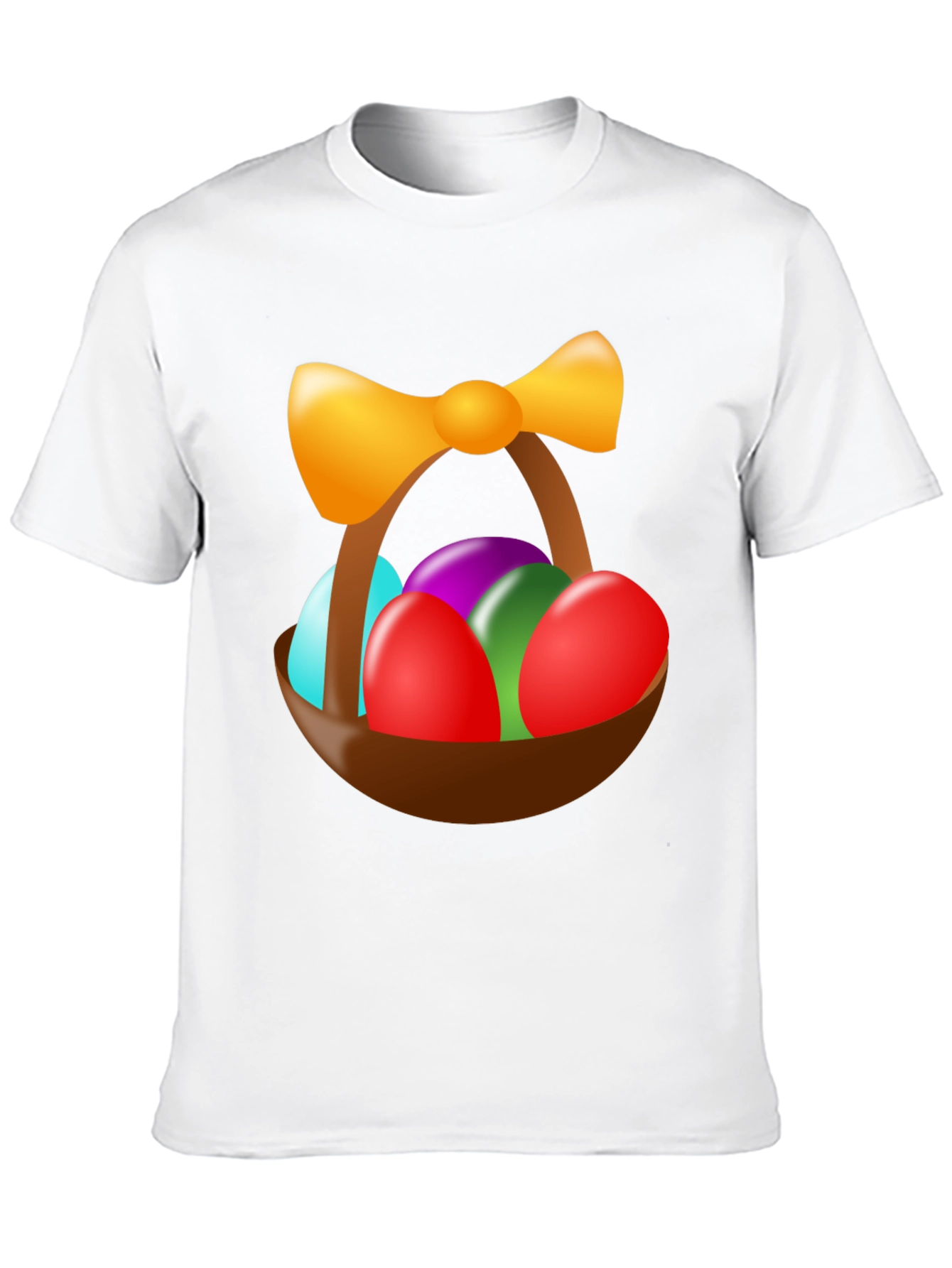 Easter Egg Basket Graphic Tee - Festive Holiday Shirt