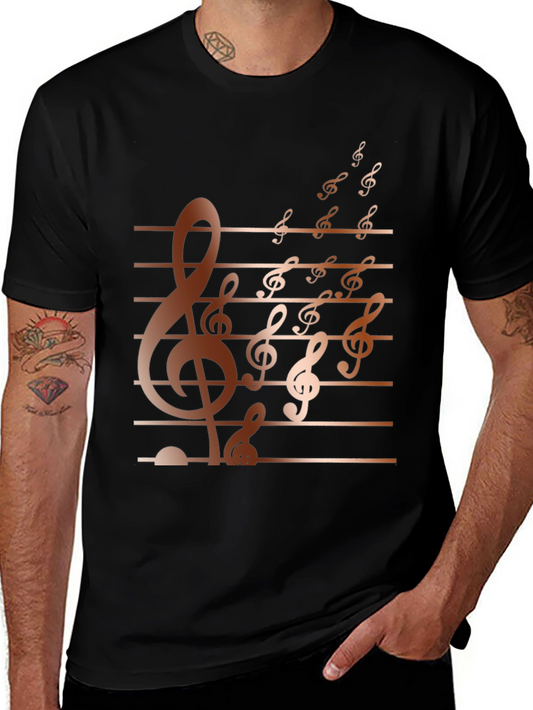 Musical Note Black T-Shirt