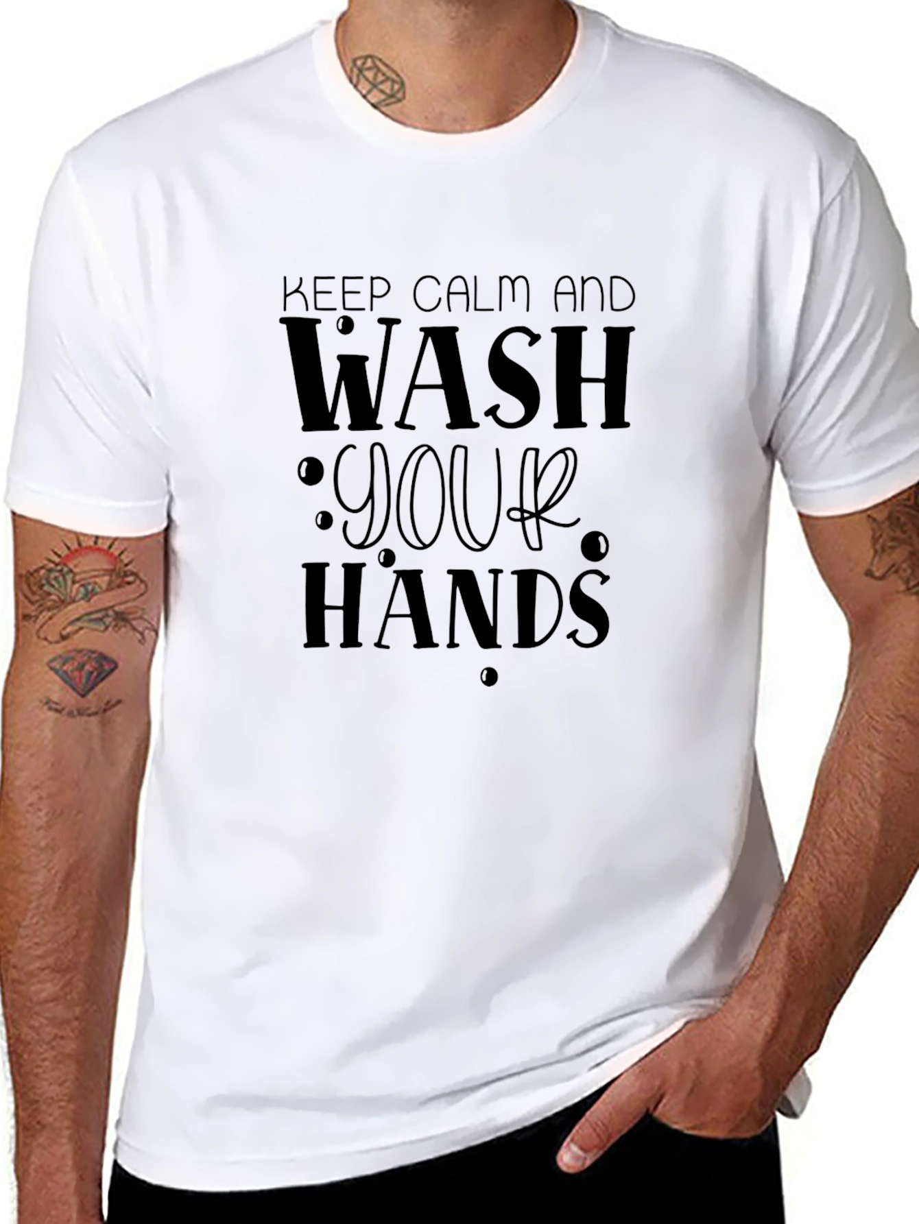 Keep Calm and Wash Your Hands Graphic Tee