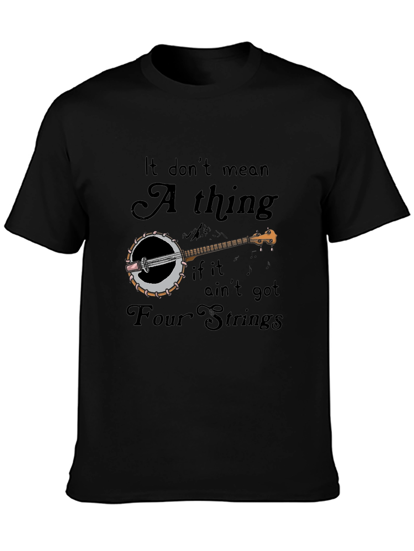 Four String Banjo Graphic T-Shirt
