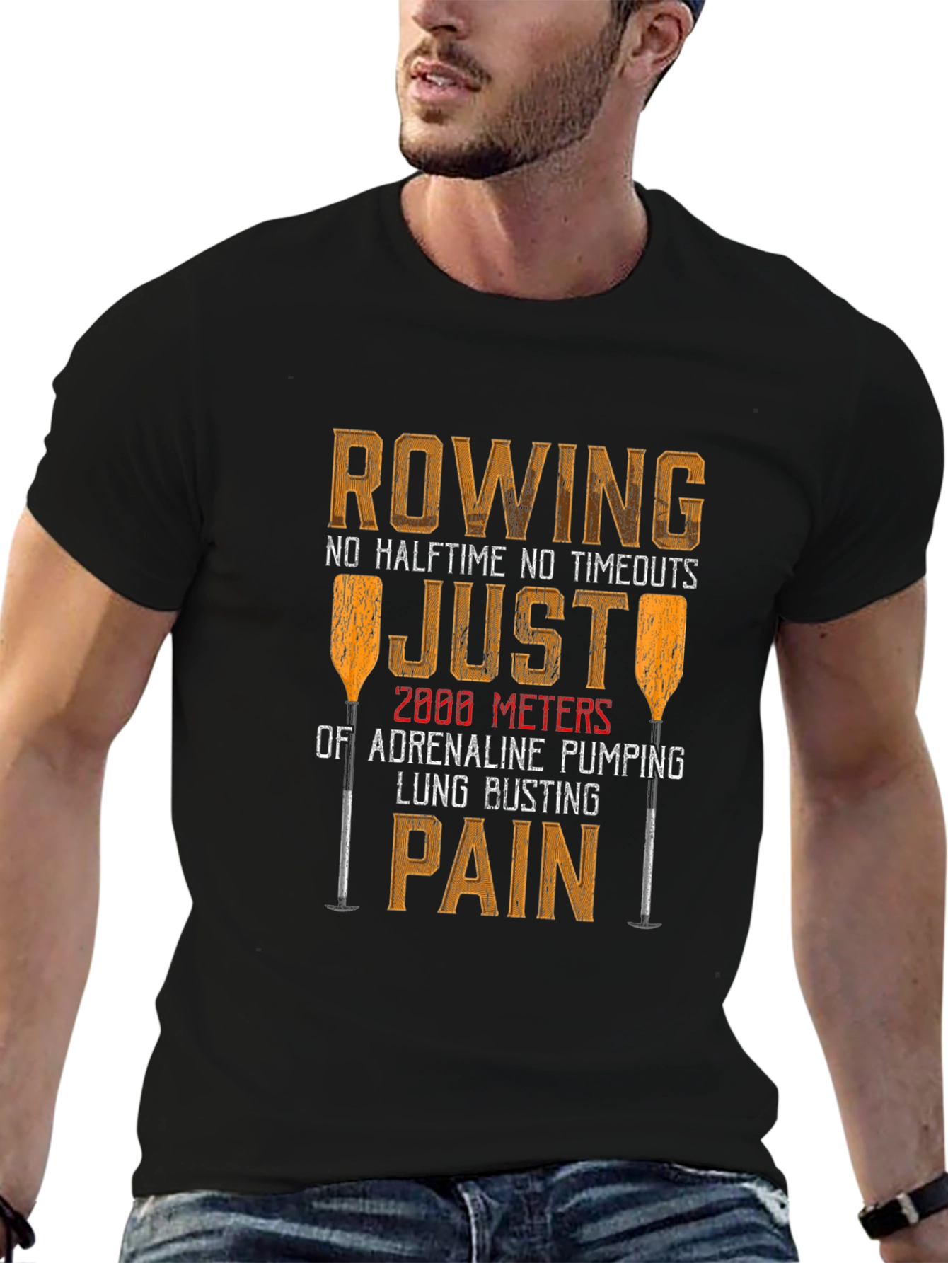 Rowing Adrenaline Pumping Pain T-Shirt