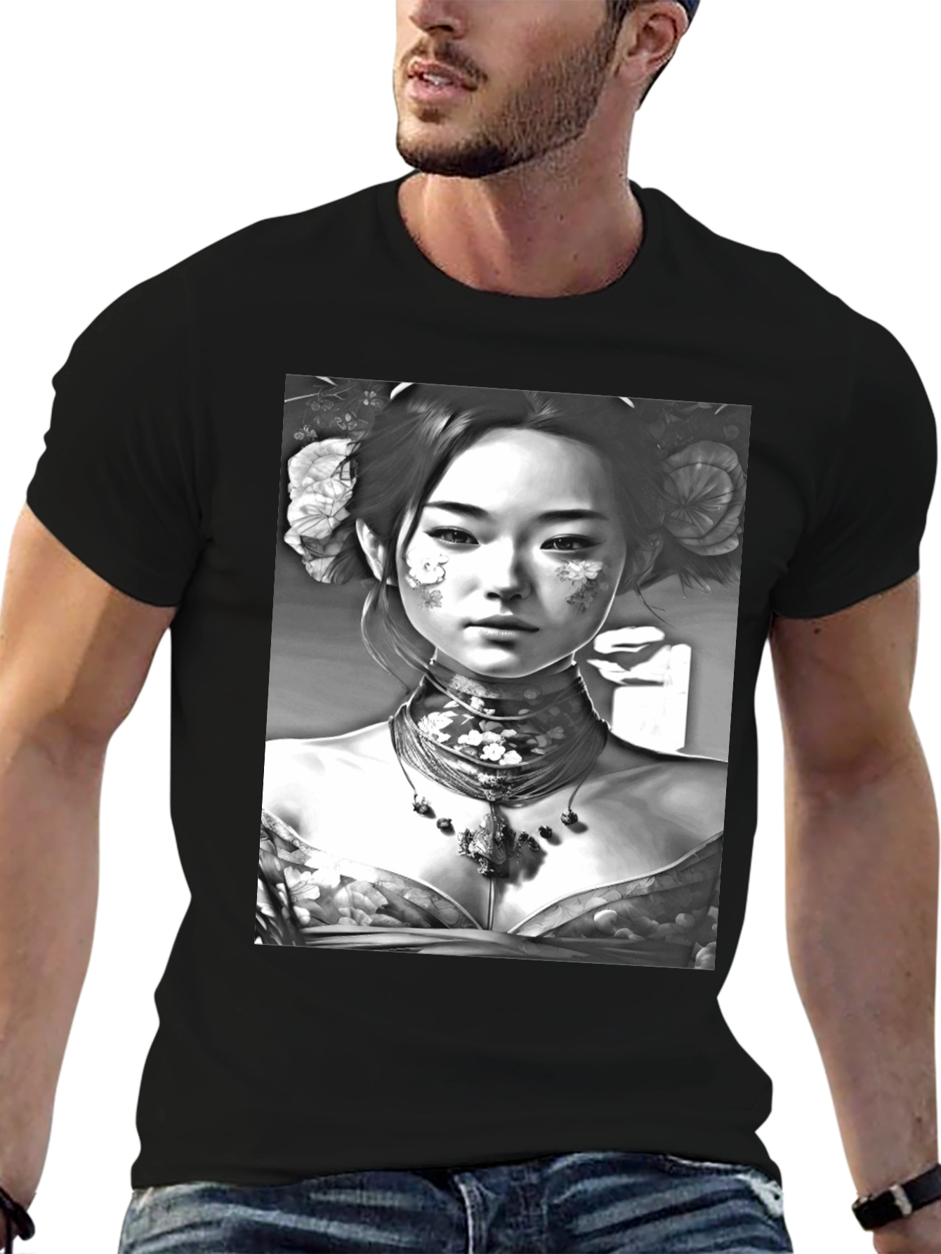 Geisha Portrait Graphic Tee