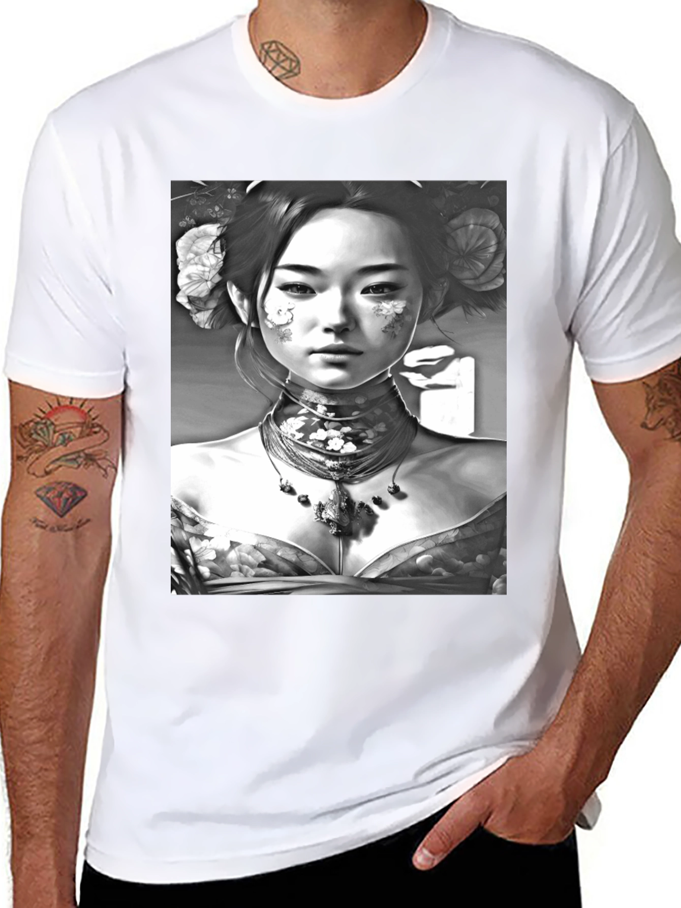 Geisha Portrait Graphic Tee