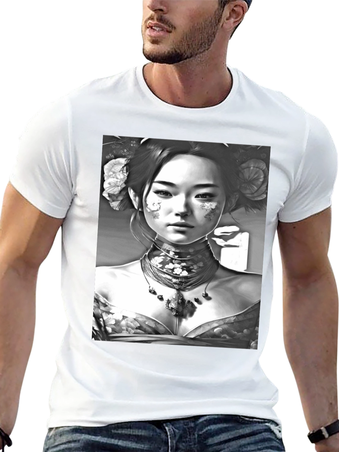 Geisha Portrait Graphic Tee