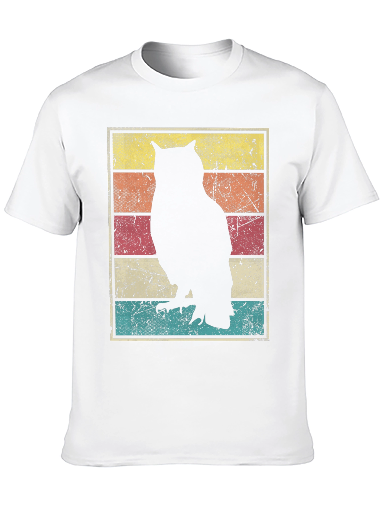 Retro Owl Silhouette Graphic T-Shirt