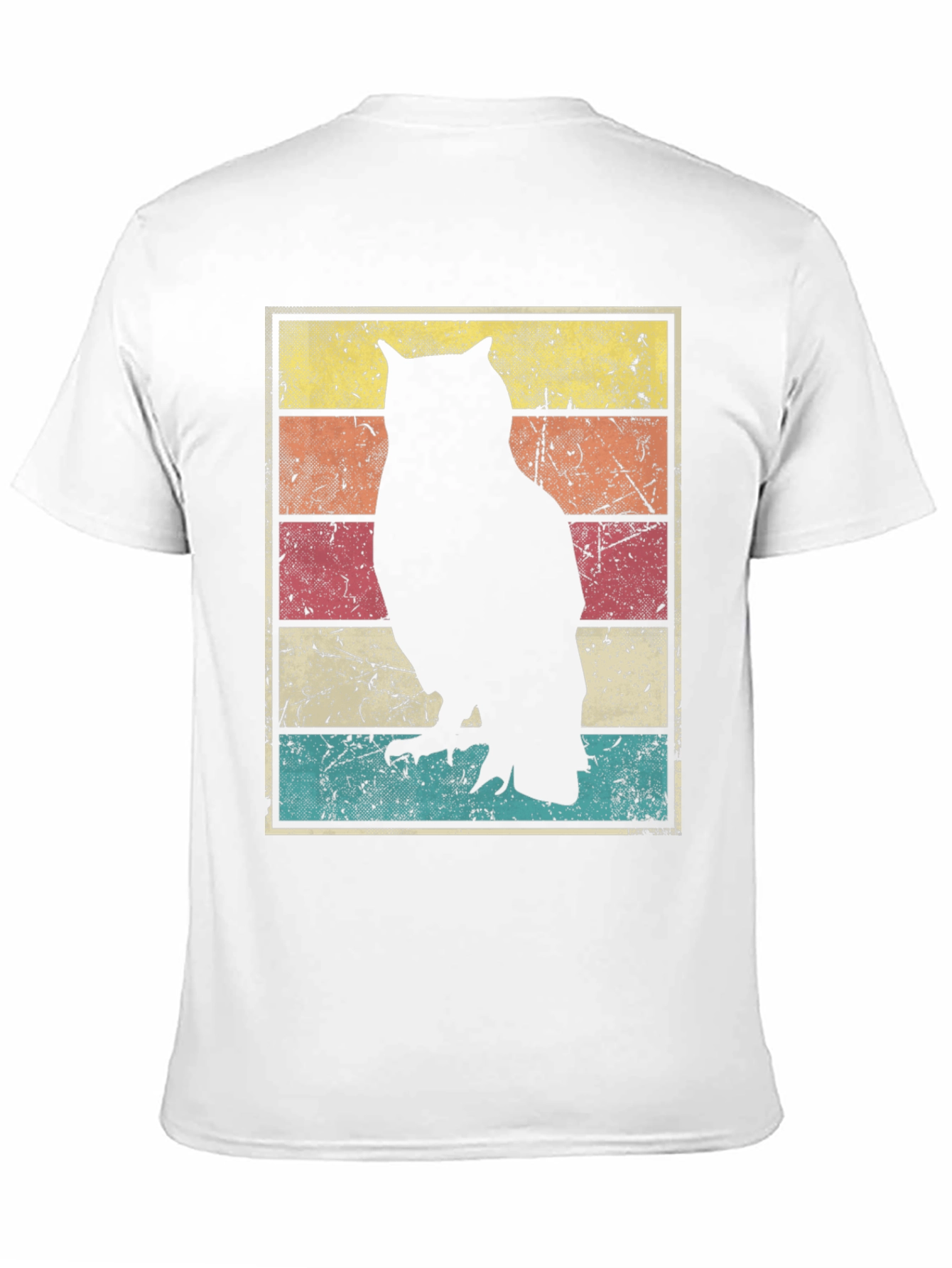 Retro Owl Silhouette Graphic T-Shirt