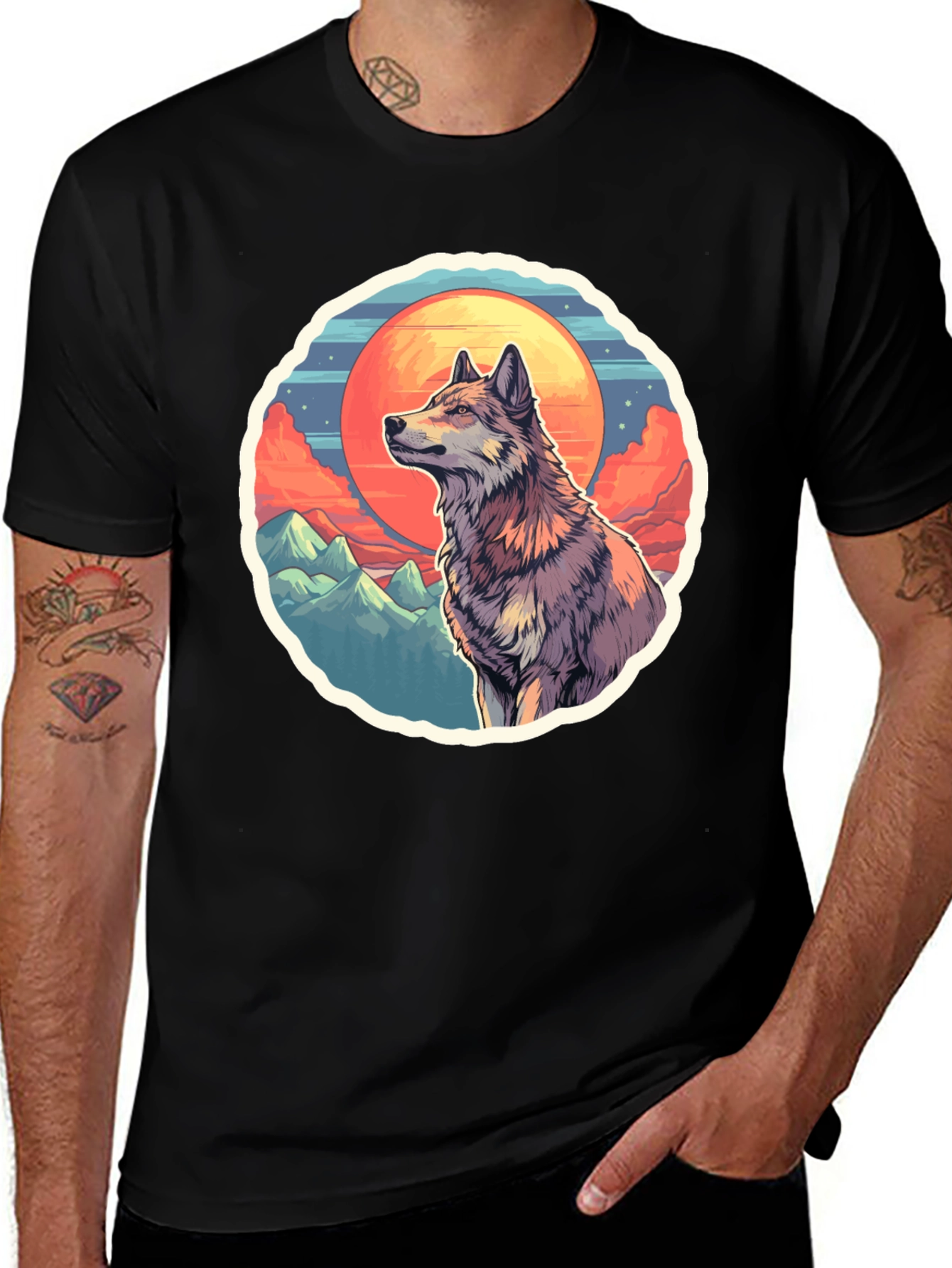 Wolf Graphic T-Shirt - Nature Inspired Design