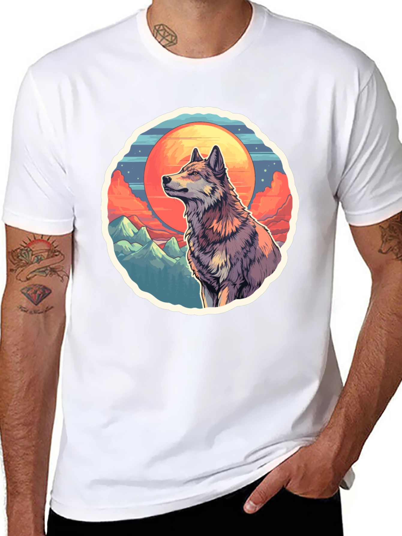 Wolf Graphic T-Shirt - Nature Inspired Design