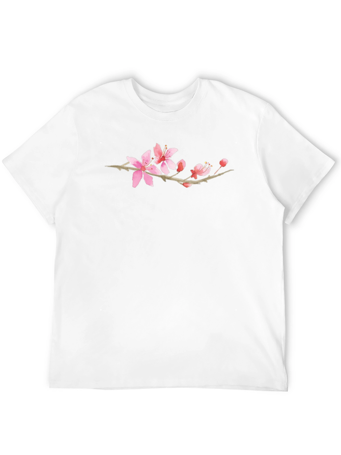 Floral Branch Black T-Shirt