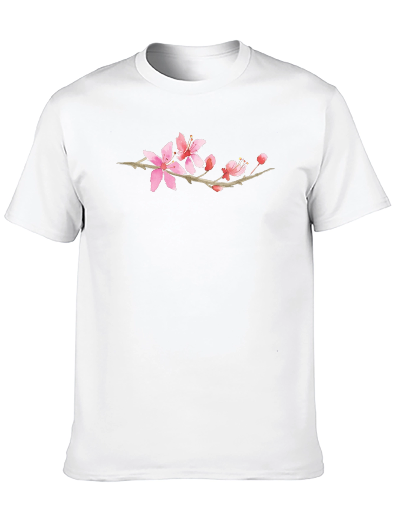 Floral Branch Black T-Shirt