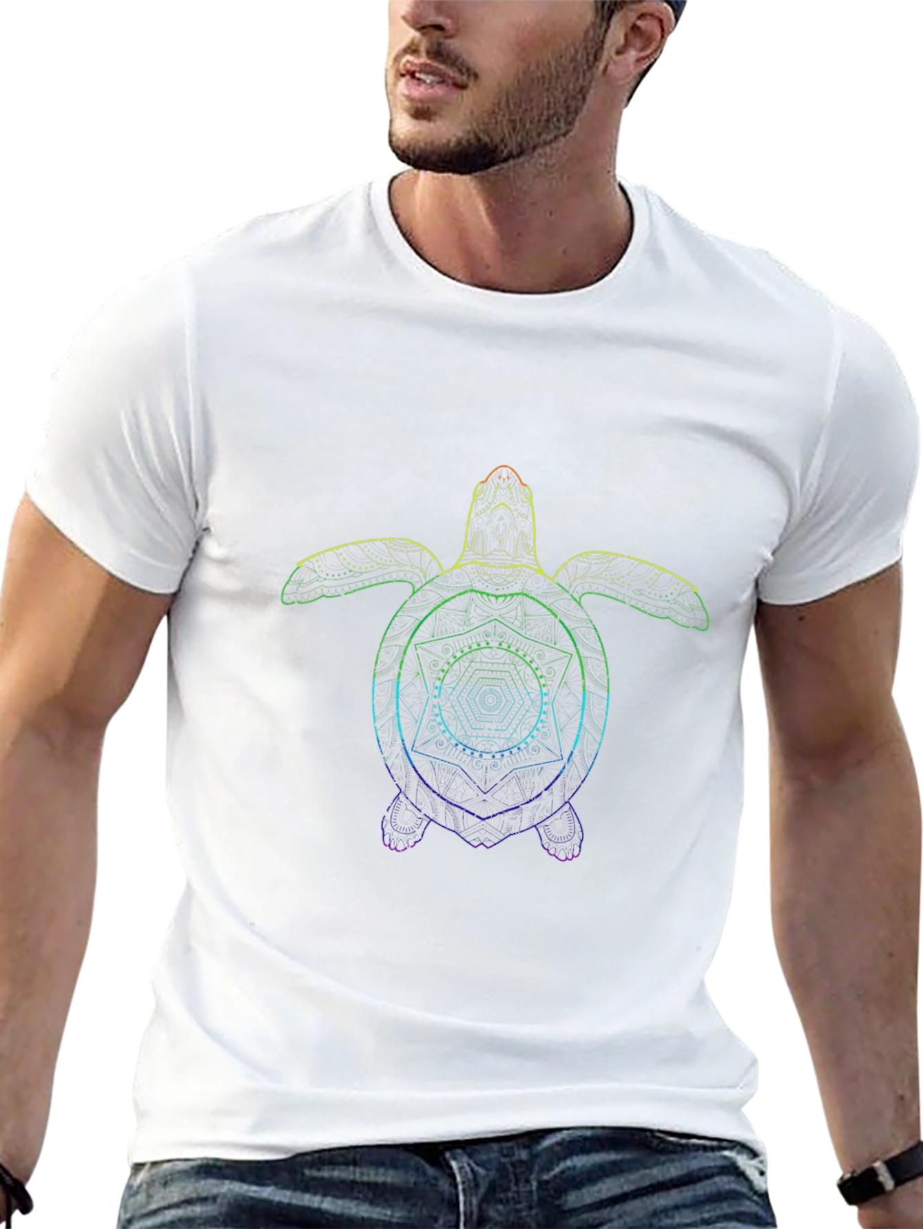 Rainbow Turtle Graphic T-Shirt