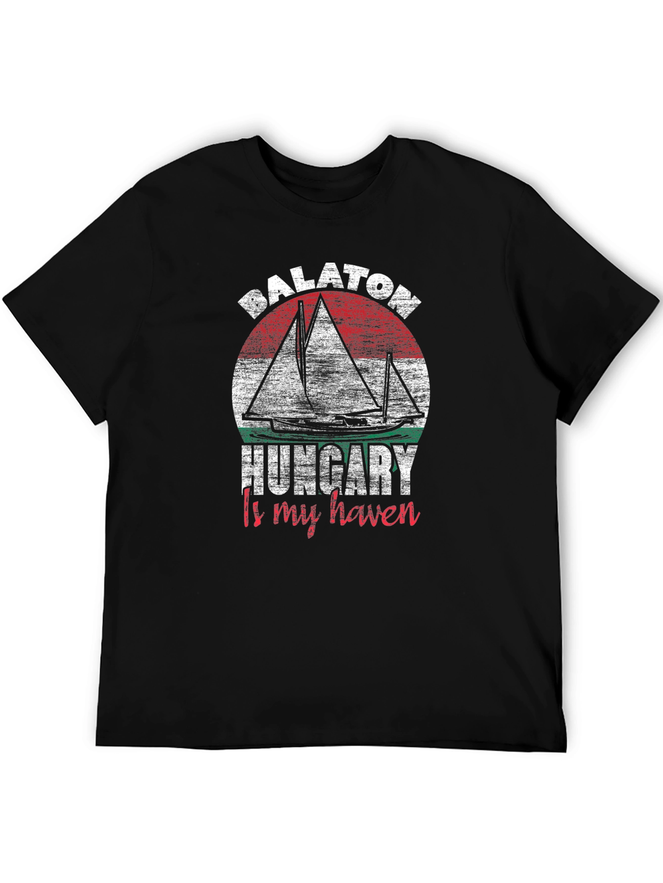 Balaton Hungary Is My Haven Black T-Shirt