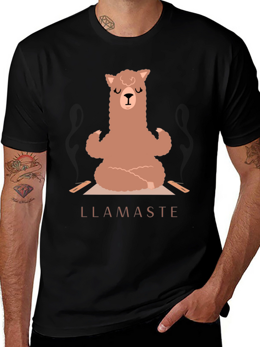 Llamaste Yoga T-Shirt - Meditating Llama Tee
