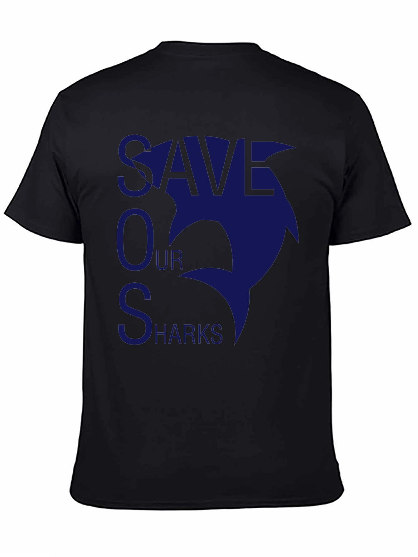 Save Our Sharks T-Shirt - Black Cotton Tee