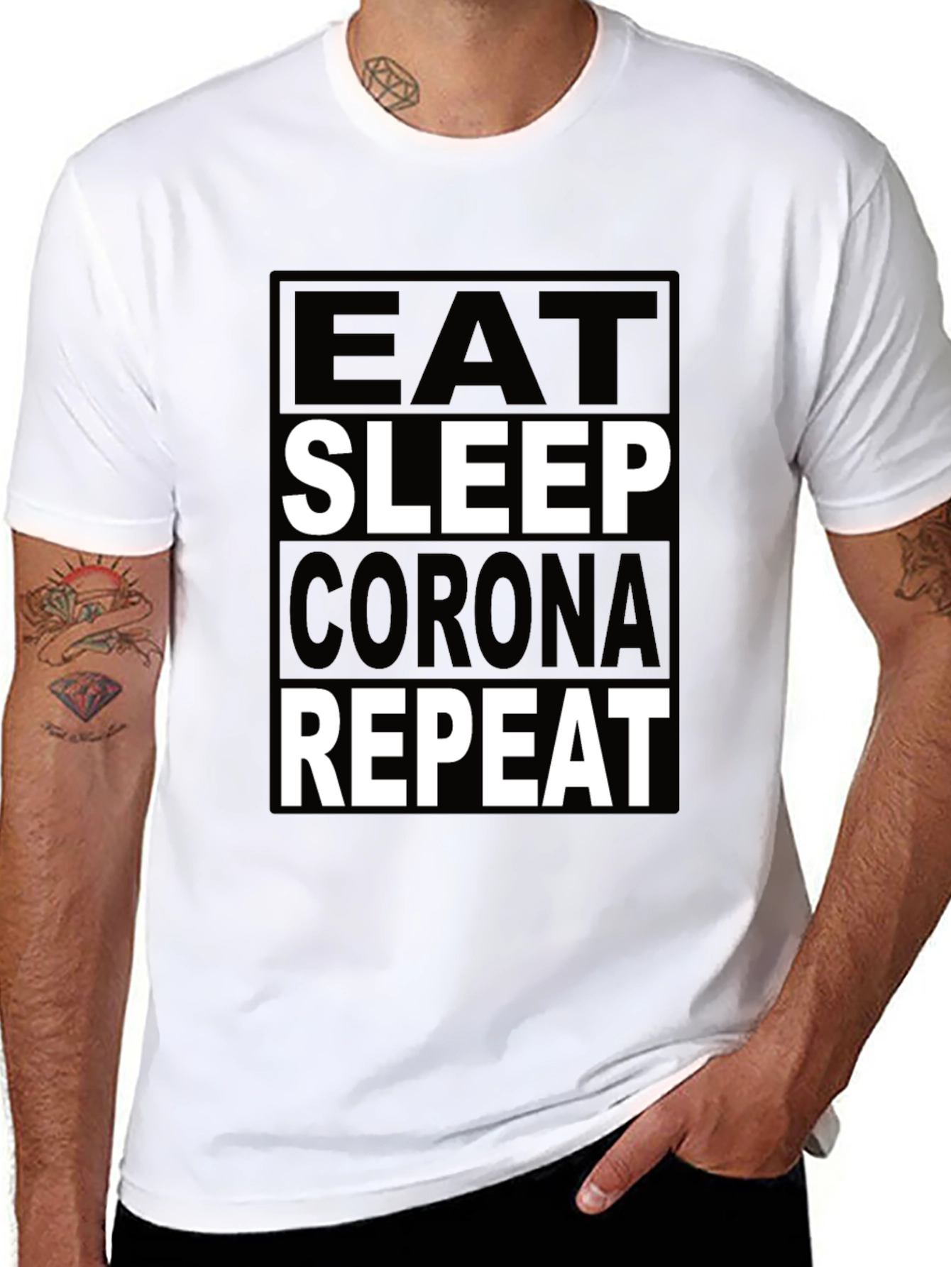 Eat Sleep Corona Repeat T-Shirt