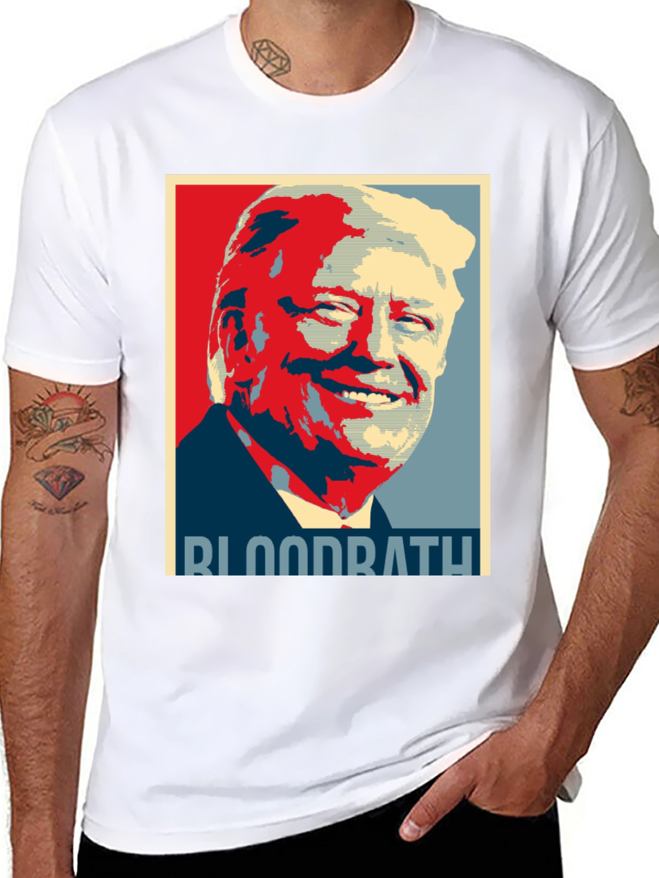 Trump Bloodbath Graphic Tee - Political Statement Shirt