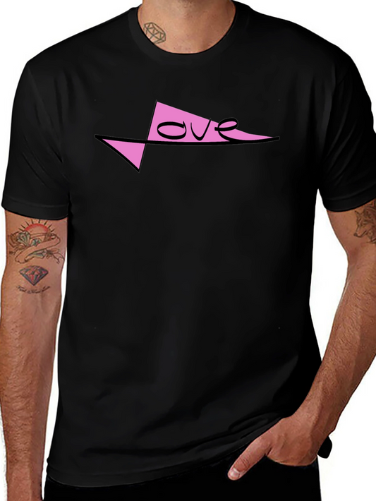 Love Graphic Print Mens Black T-Shirt
