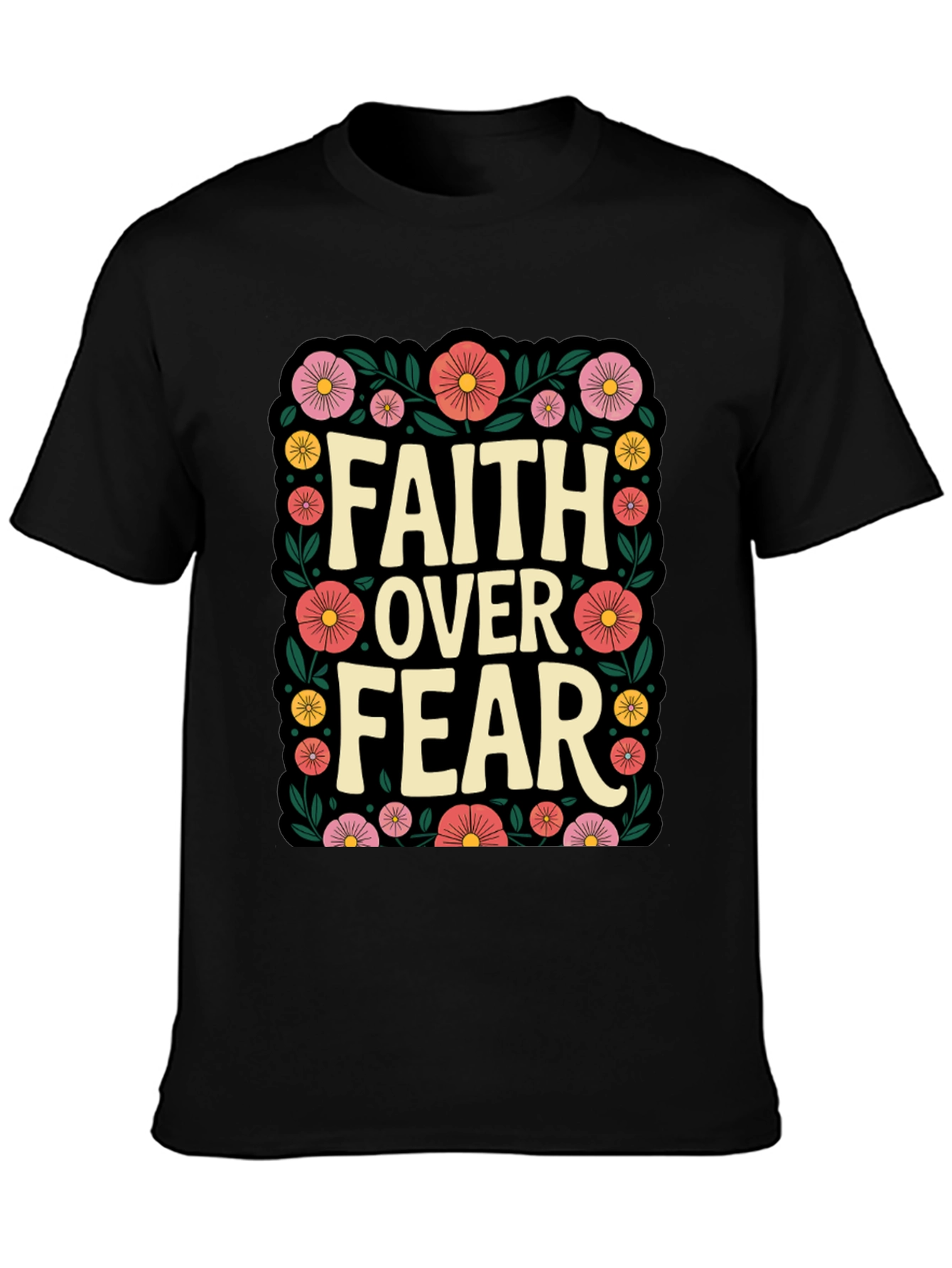 Faith Over Fear Floral Graphic Tee