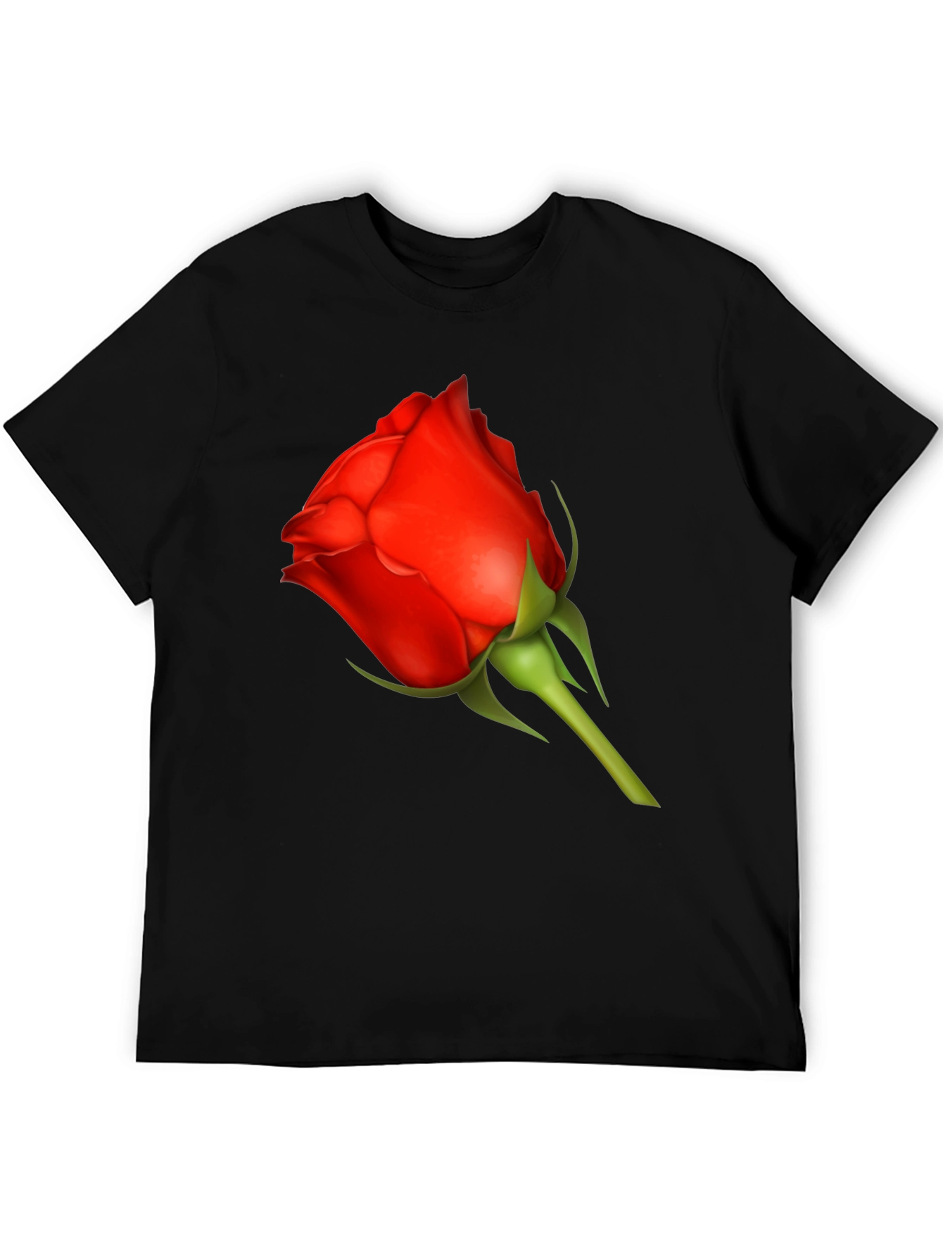 Rose Graphic Black T-Shirt