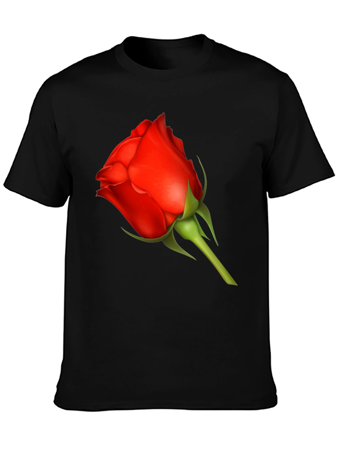 Rose Graphic Black T-Shirt