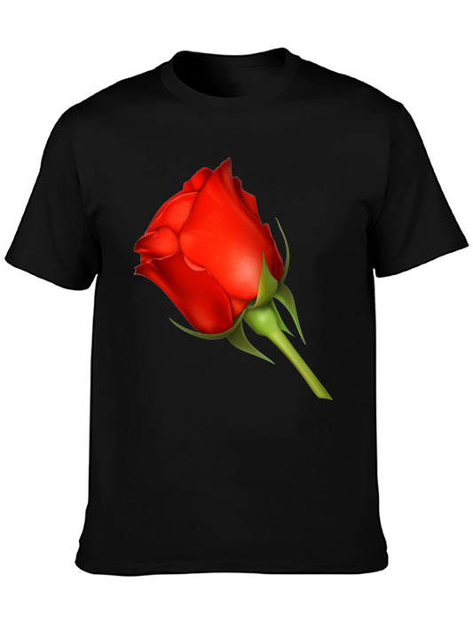 Rose Graphic Black T-Shirt