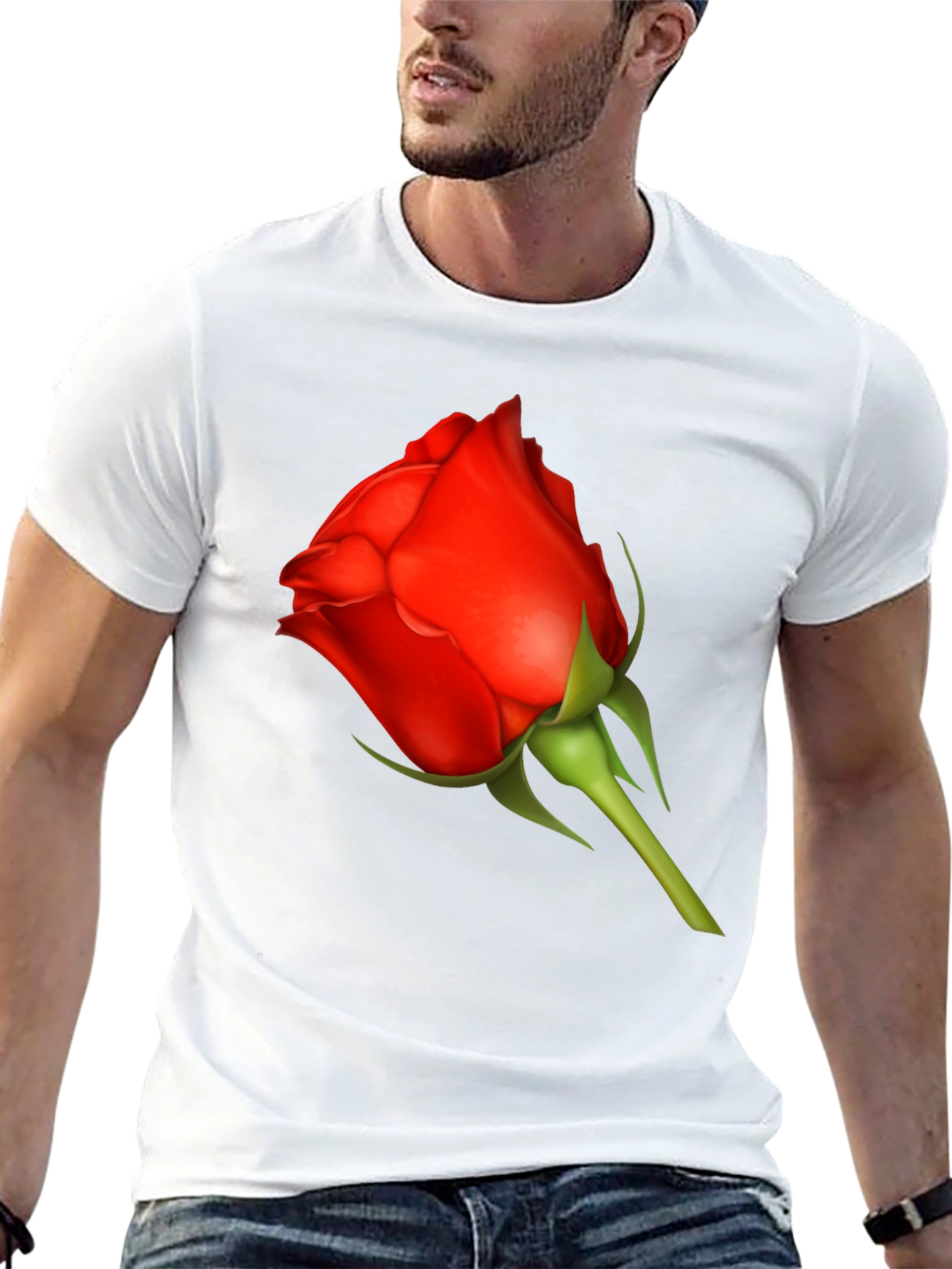 Rose Graphic Black T-Shirt