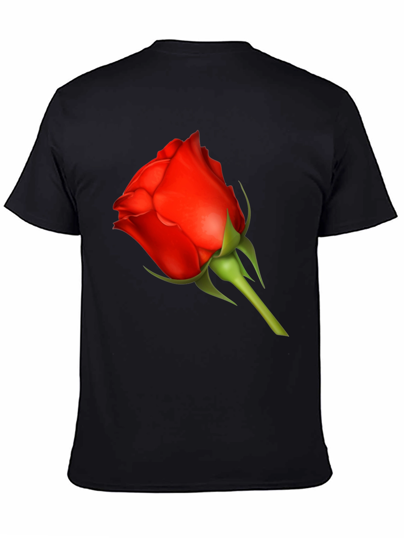 Rose Graphic Black T-Shirt