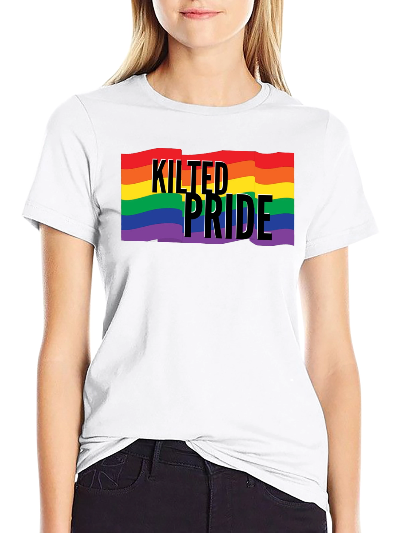 Kilted Pride LGBT Rainbow Graphic Tee