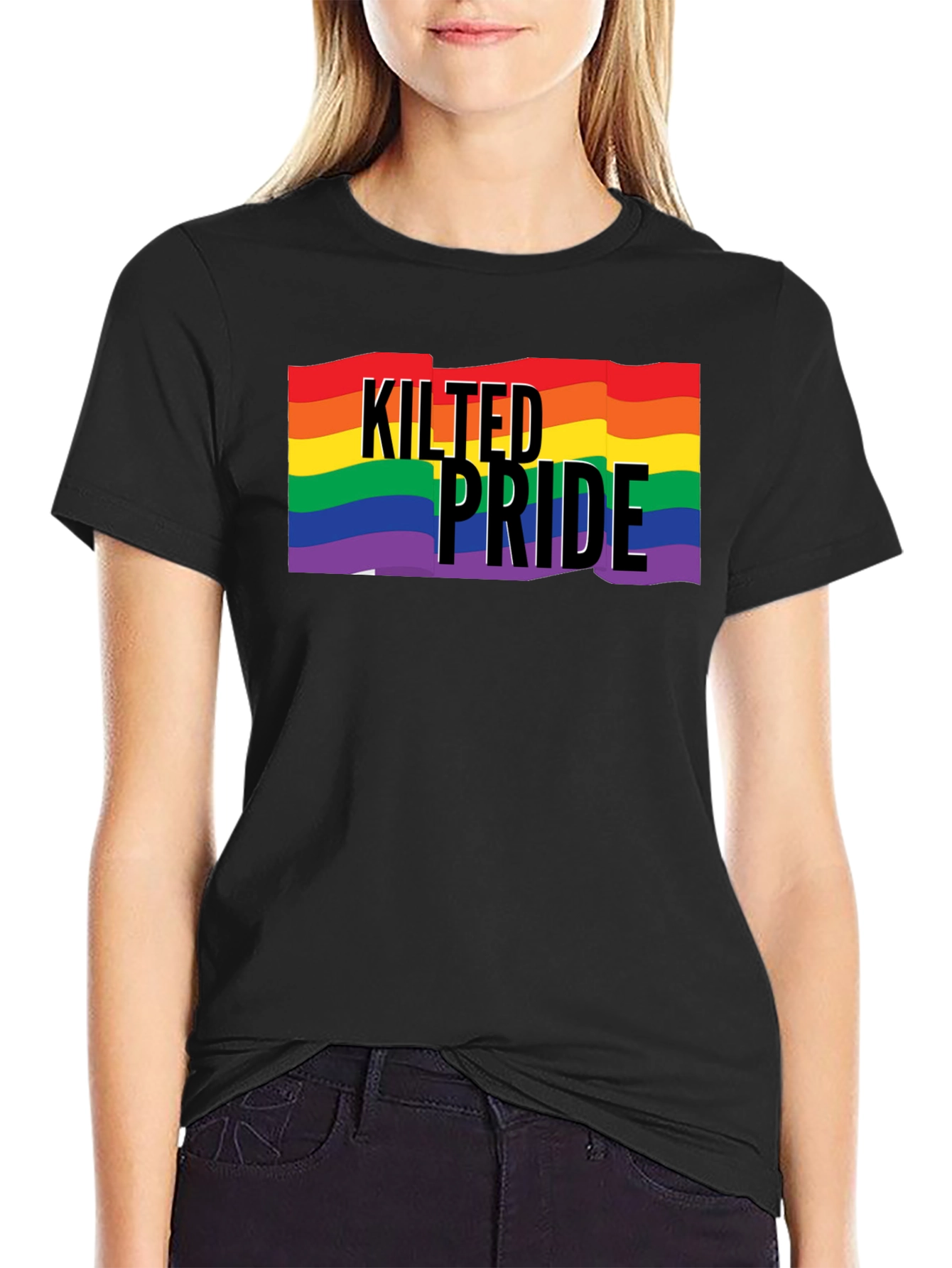 Kilted Pride LGBT Rainbow Graphic Tee