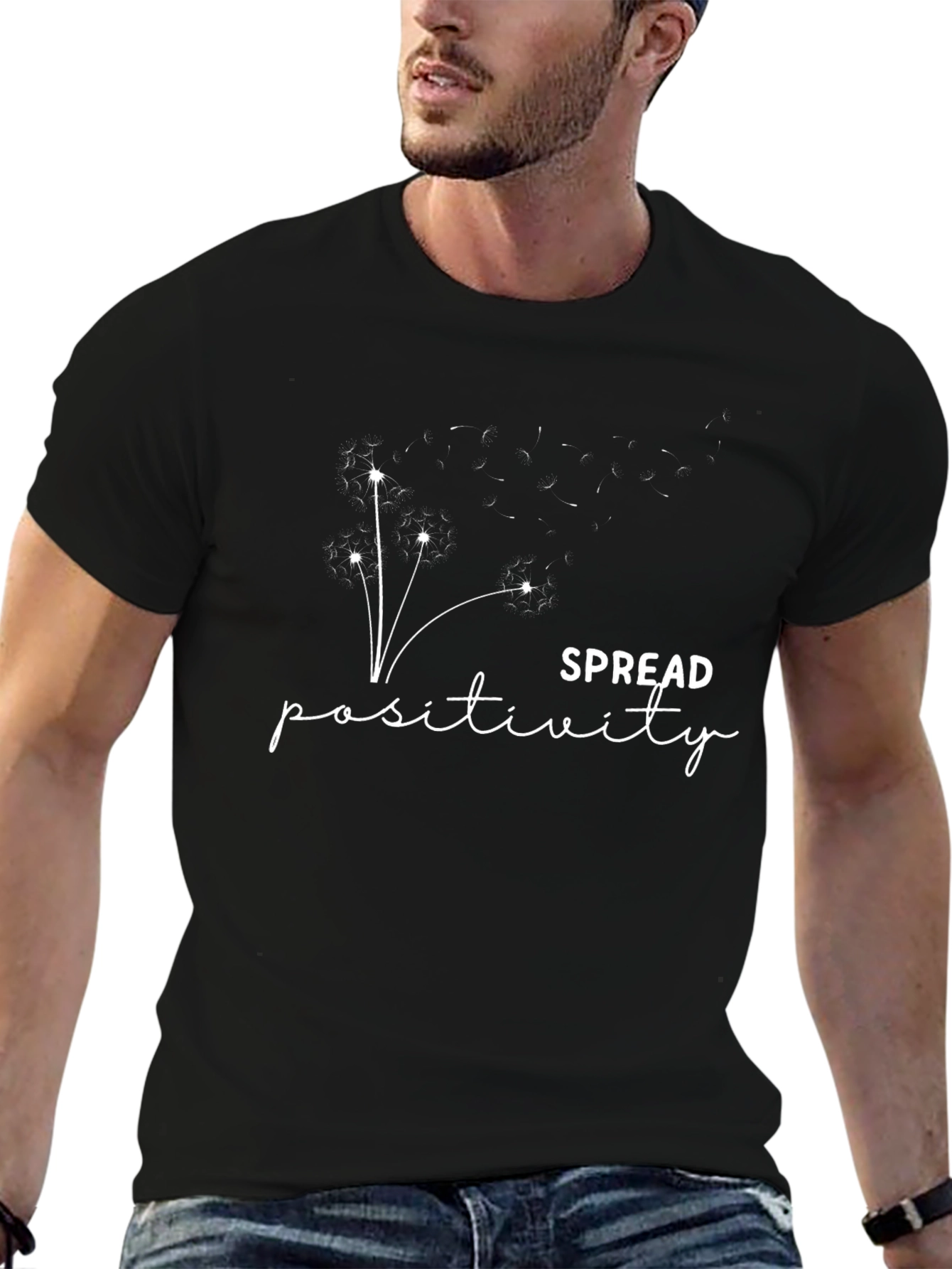 Spread Positivity Black Graphic Tee