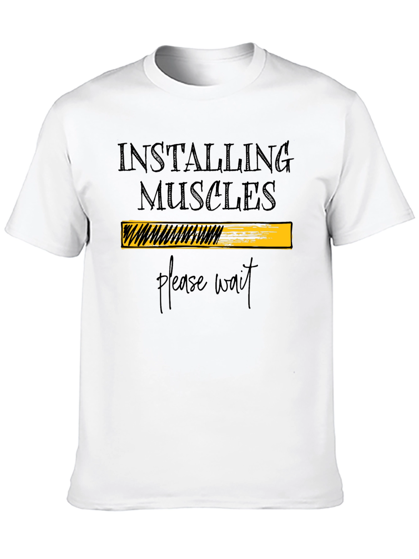 Installing Muscles T-Shirt - Funny Gym Workout Tee