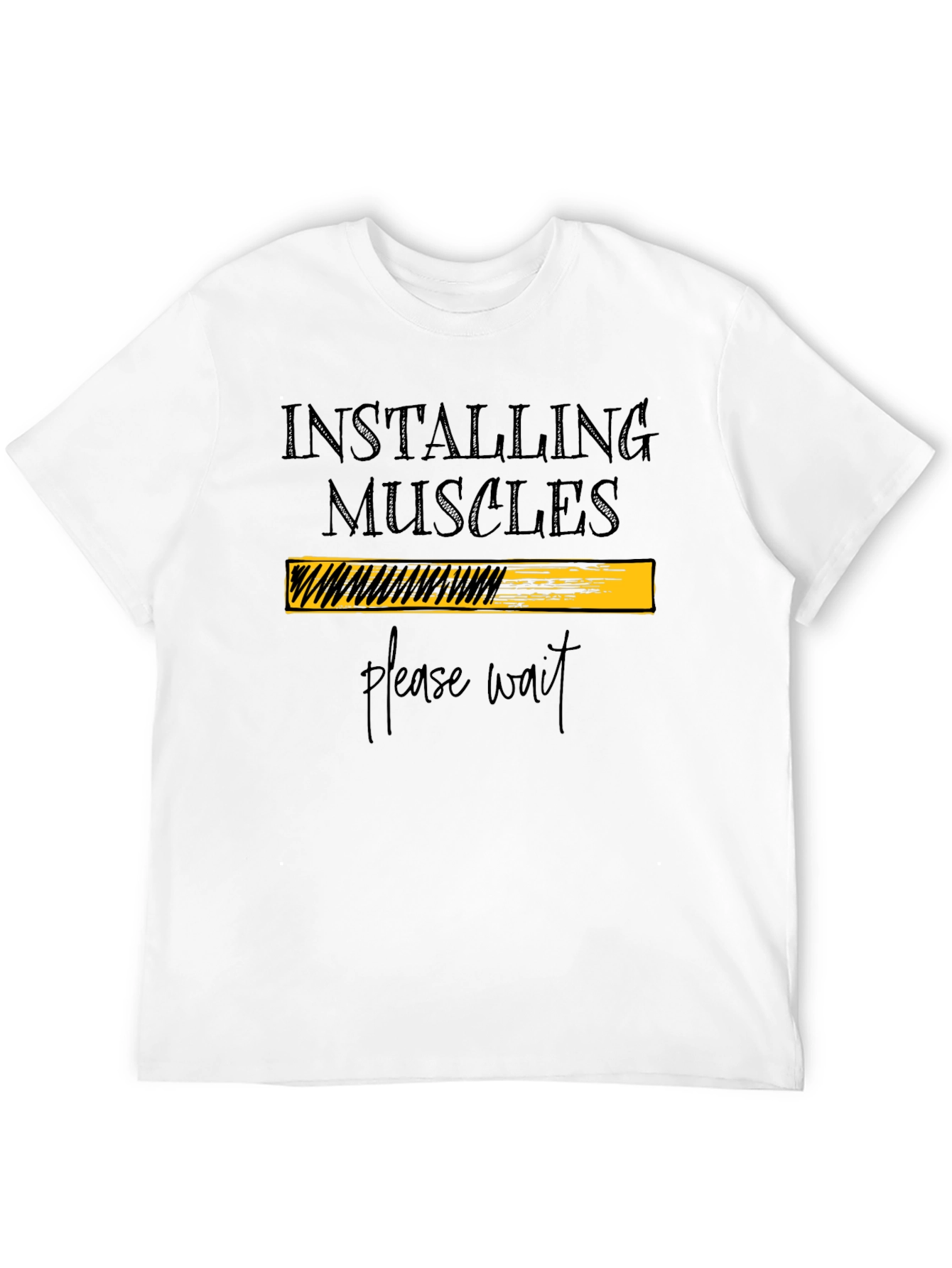 Installing Muscles T-Shirt - Funny Gym Workout Tee