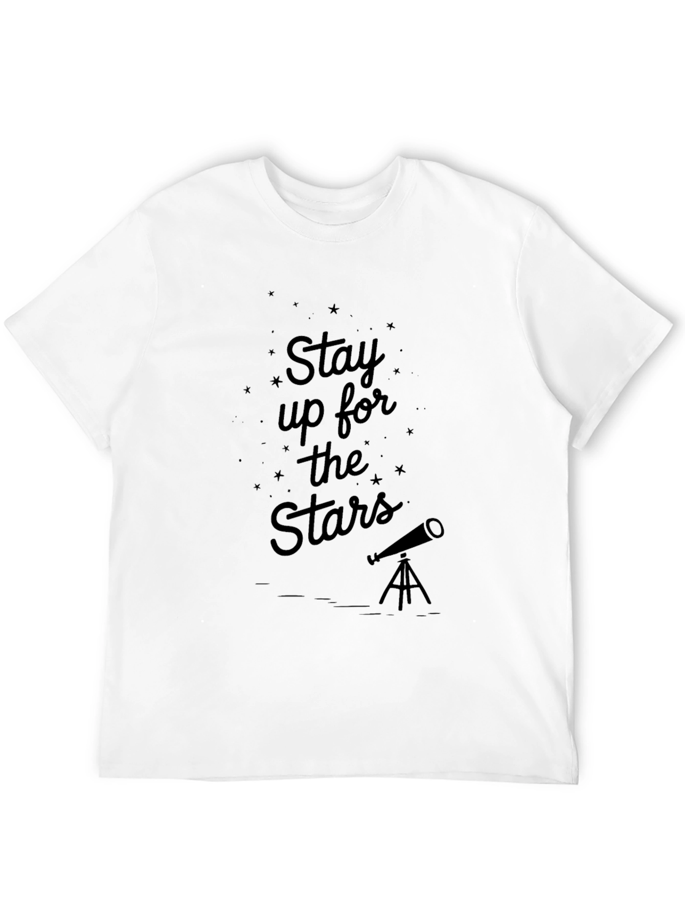 Stay Up For The Stars Black T-Shirt
