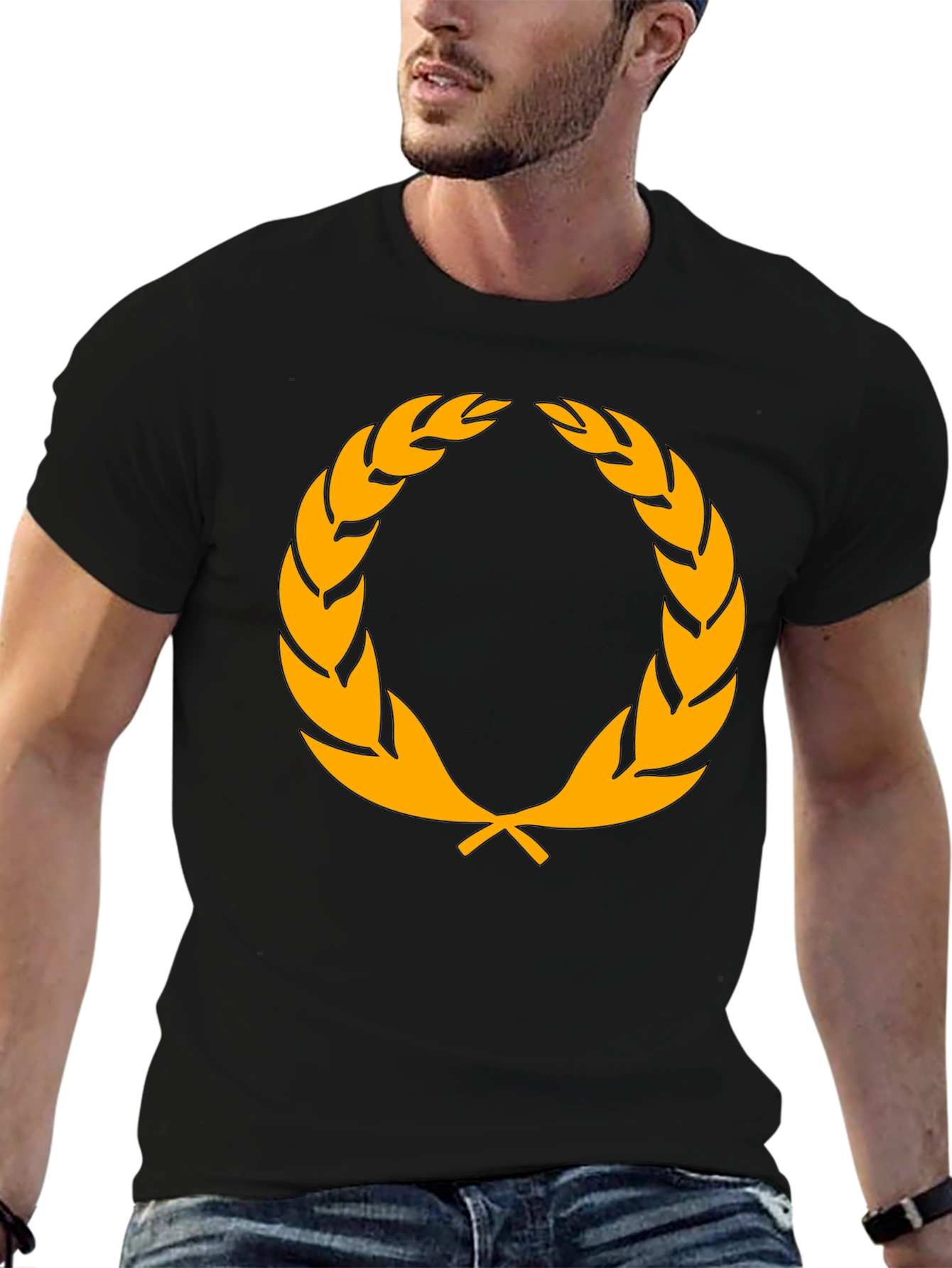 Laurel Wreath Graphic Tee - Classic Style