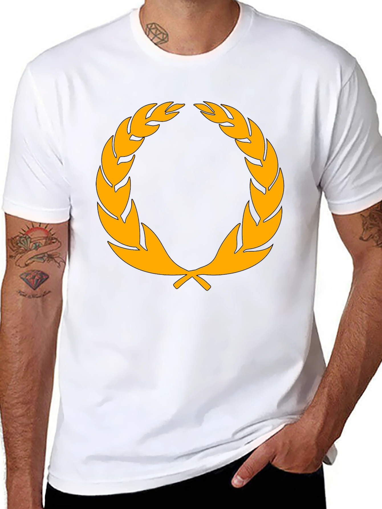 Laurel Wreath Graphic Tee - Classic Style