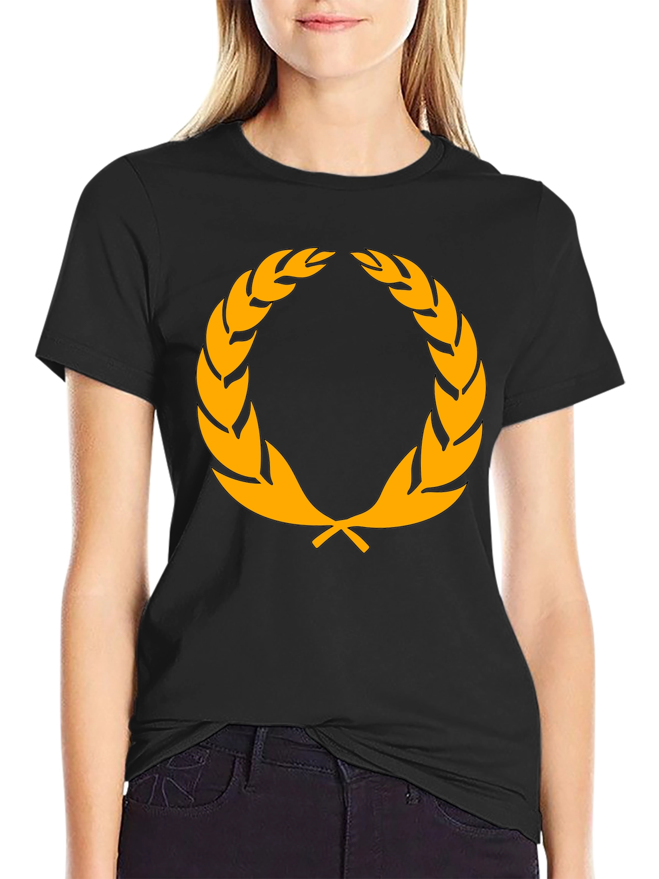 Laurel Wreath Graphic Tee - Classic Style