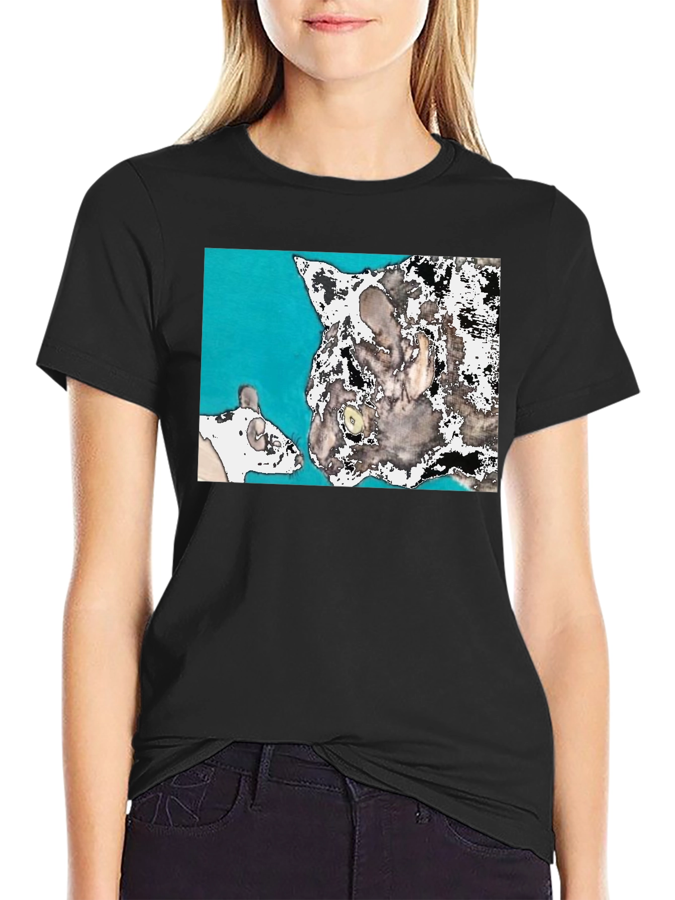 Cat & Mouse Tee - Quirky Graphic T-Shirt