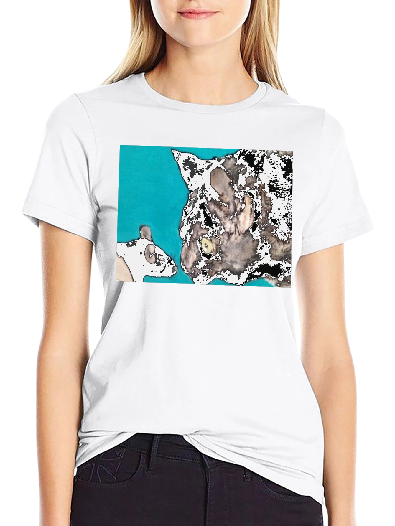 Cat & Mouse Tee - Quirky Graphic T-Shirt