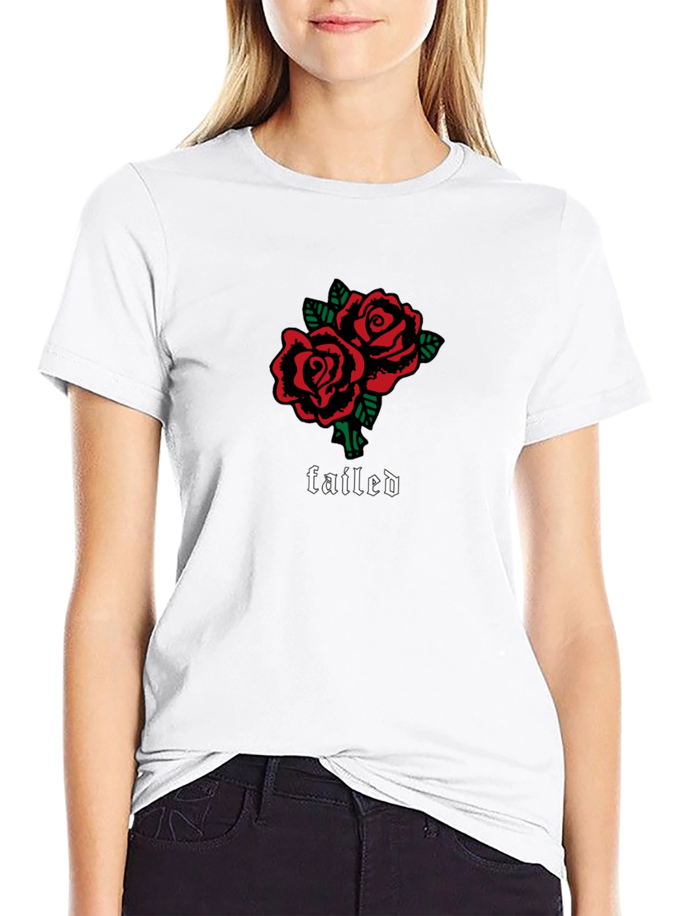 Failed Roses Graphic Tee - Black