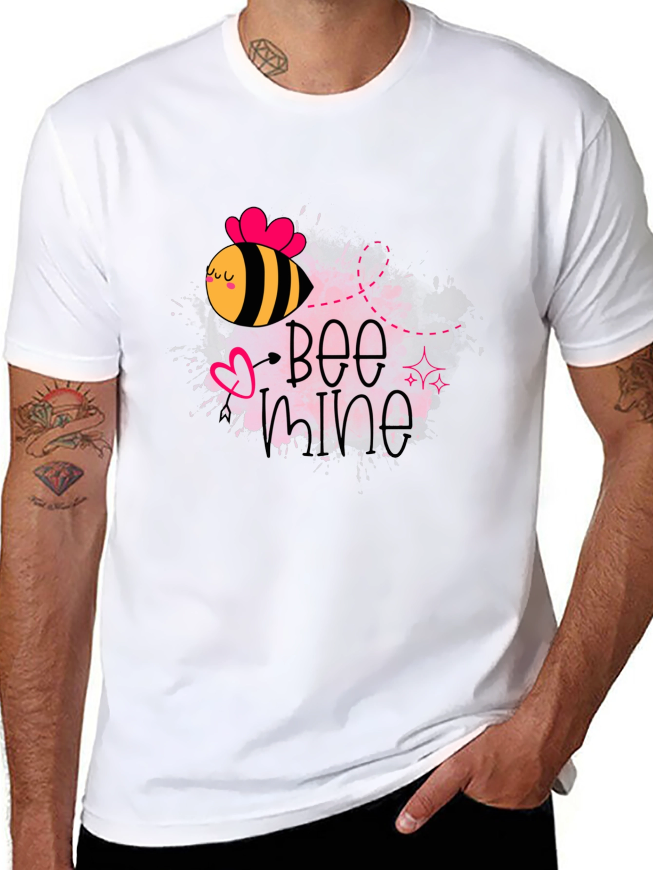 Bee Mine Valentines Day Graphic T-Shirt