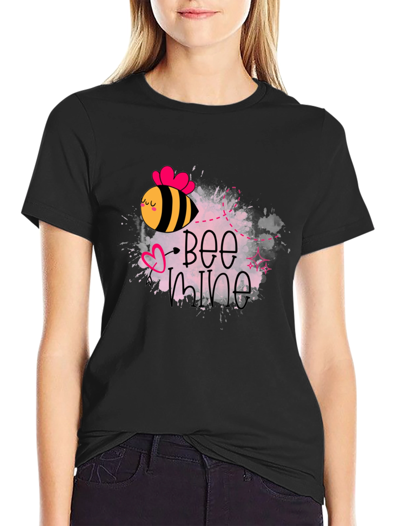 Bee Mine Valentines Day Graphic T-Shirt